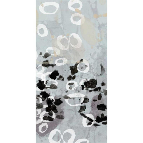 Golden Droplets II Black Modern Wood Framed Art Print by Goldberger, Jennifer