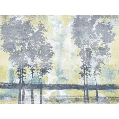 Watercolor Mist I White Modern Wood Framed Art Print by Studio W