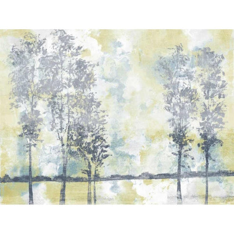 Watercolor Mist II Black Modern Wood Framed Art Print by Studio W
