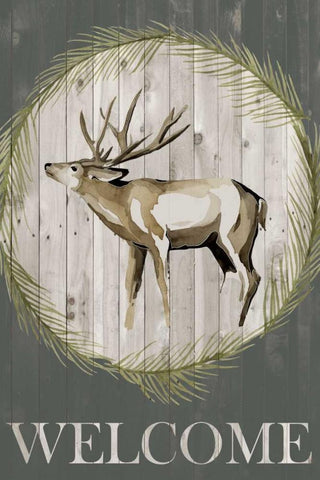 Woodland Welcome I Black Ornate Wood Framed Art Print with Double Matting by Popp, Grace