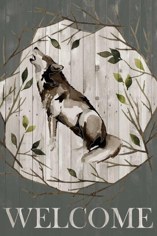Woodland Welcome II White Modern Wood Framed Art Print with Double Matting by Popp, Grace