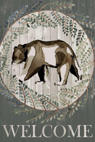 Woodland Welcome III Black Ornate Wood Framed Art Print with Double Matting by Popp, Grace