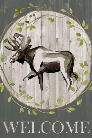 Woodland Welcome IV White Modern Wood Framed Art Print with Double Matting by Popp, Grace