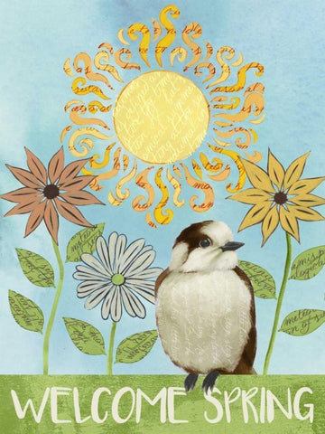 Spring Welcome I White Modern Wood Framed Art Print with Double Matting by Popp, Grace