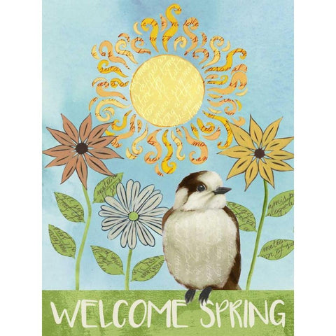 Spring Welcome I White Modern Wood Framed Art Print by Popp, Grace