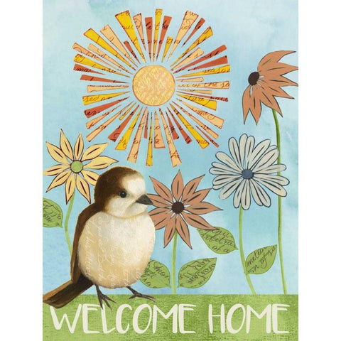Spring Welcome II Black Modern Wood Framed Art Print with Double Matting by Popp, Grace