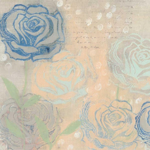 Rose Cache I Gold Ornate Wood Framed Art Print with Double Matting by Popp, Grace