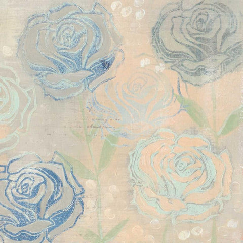 Rose Cache II White Modern Wood Framed Art Print with Double Matting by Popp, Grace