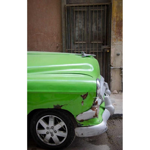 Cars of Cuba III Black Modern Wood Framed Art Print with Double Matting by DeNardo, Laura