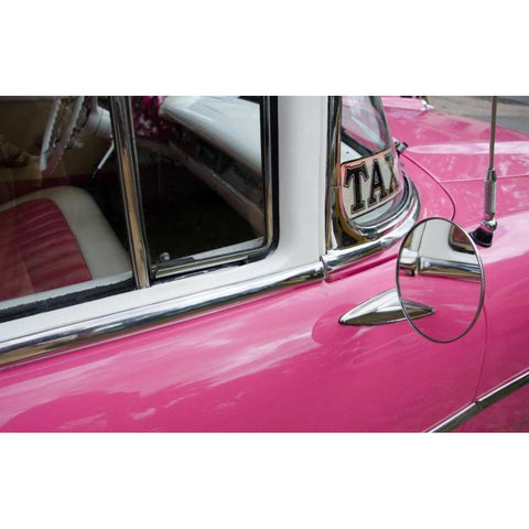 Cars of Cuba V White Modern Wood Framed Art Print by DeNardo, Laura