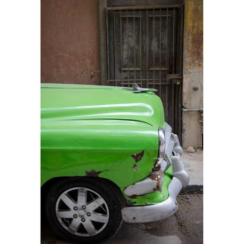 Cars of Cuba III White Modern Wood Framed Art Print by DeNardo, Laura