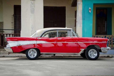 Cars of Cuba VII Black Ornate Wood Framed Art Print with Double Matting by DeNardo, Laura