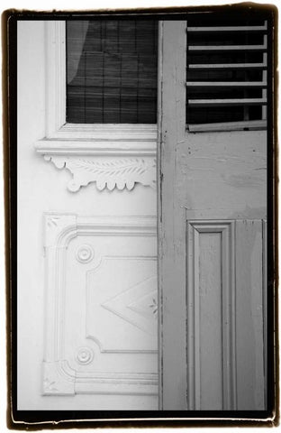French Quarter Architecture I Black Ornate Wood Framed Art Print with Double Matting by DeNardo, Laura