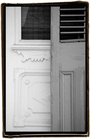 French Quarter Architecture I Black Ornate Wood Framed Art Print with Double Matting by DeNardo, Laura