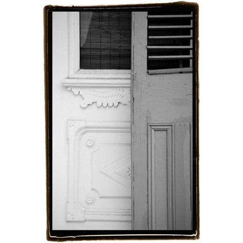 French Quarter Architecture I Black Modern Wood Framed Art Print with Double Matting by DeNardo, Laura