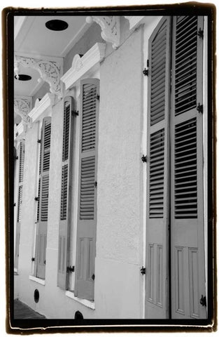 French Quarter Architecture IV White Modern Wood Framed Art Print with Double Matting by DeNardo, Laura