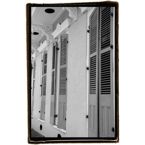 French Quarter Architecture IV White Modern Wood Framed Art Print by DeNardo, Laura