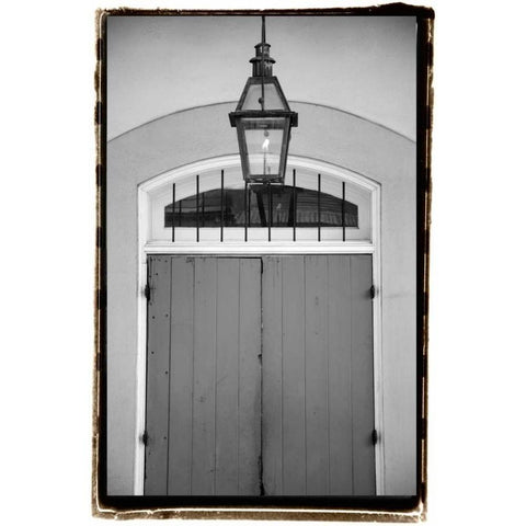 French Quarter Architecture V Black Modern Wood Framed Art Print with Double Matting by DeNardo, Laura