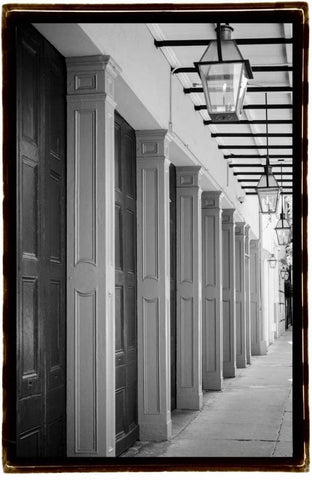 French Quarter Architecture VI Black Ornate Wood Framed Art Print with Double Matting by DeNardo, Laura