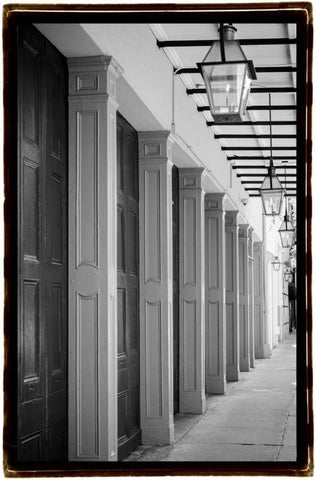 French Quarter Architecture VI Black Ornate Wood Framed Art Print with Double Matting by DeNardo, Laura