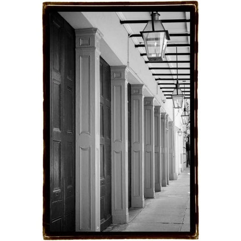 French Quarter Architecture VI Black Modern Wood Framed Art Print with Double Matting by DeNardo, Laura