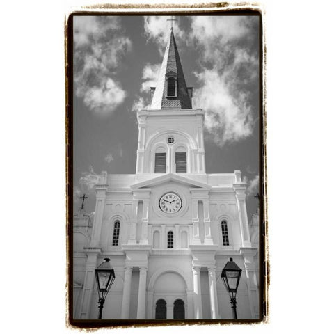 St. Louis Cathedral, Jackson Square I Black Modern Wood Framed Art Print by DeNardo, Laura