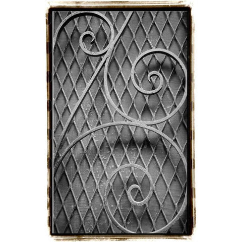 French Quarter Ironwork II White Modern Wood Framed Art Print by DeNardo, Laura