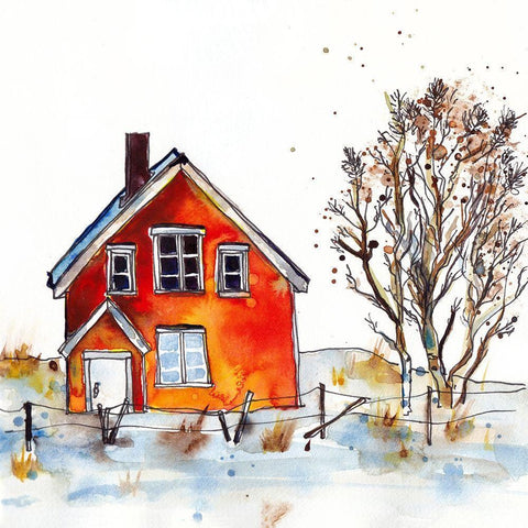 Rad Cabin V Black Modern Wood Framed Art Print by McCreery, Paul