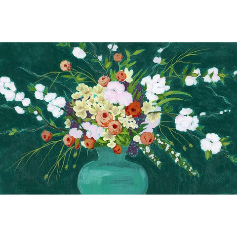 Bountiful Blossoms I White Modern Wood Framed Art Print by Popp, Grace
