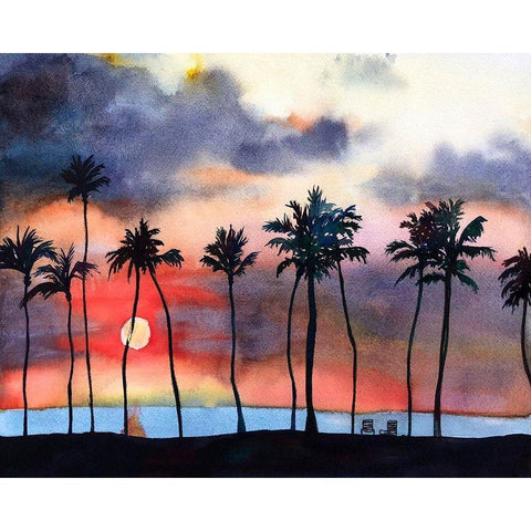 Night Sky V Black Modern Wood Framed Art Print with Double Matting by McCreery, Paul