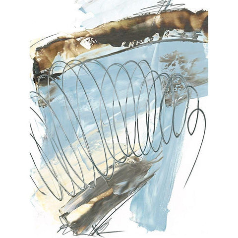 Uncoiled I White Modern Wood Framed Art Print by Harper, Ethan