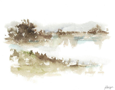 Turquoise Reflection I Black Ornate Wood Framed Art Print with Double Matting by Harper, Ethan