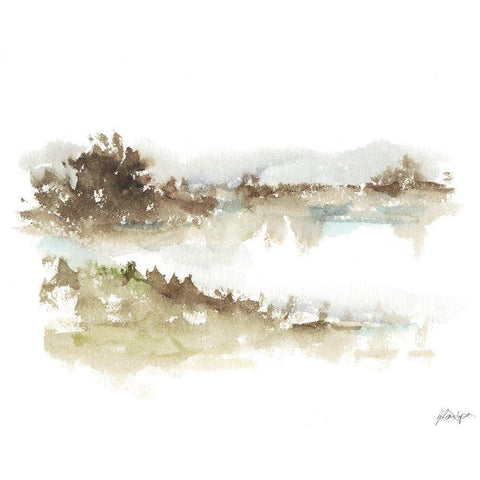 Turquoise Reflection I Black Modern Wood Framed Art Print by Harper, Ethan