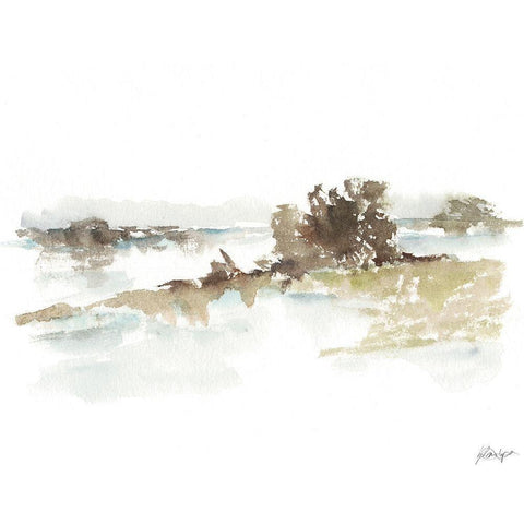 Turquoise Reflection II White Modern Wood Framed Art Print by Harper, Ethan