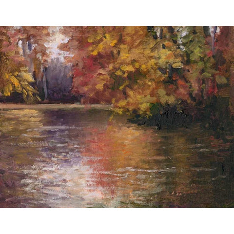 Shades of Fall Black Modern Wood Framed Art Print with Double Matting by Weber, Mary Jean