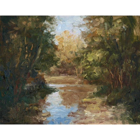 Winding River White Modern Wood Framed Art Print by Weber, Mary Jean