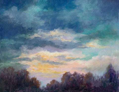 After the Storm Black Ornate Wood Framed Art Print with Double Matting by Weber, Mary Jean