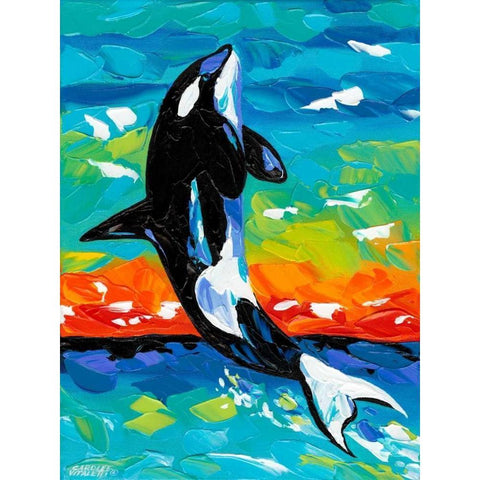 Ocean Friends I Black Modern Wood Framed Art Print by Vitaletti, Carolee