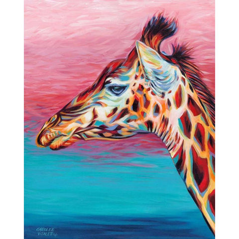 Sky High Giraffe II Black Modern Wood Framed Art Print by Vitaletti, Carolee