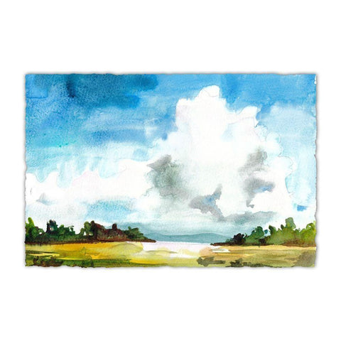 Sky View II Black Modern Wood Framed Art Print with Double Matting by McCreery, Paul