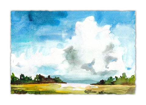 Sky View II Black Ornate Wood Framed Art Print with Double Matting by McCreery, Paul