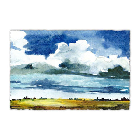 Sky View III Black Modern Wood Framed Art Print with Double Matting by McCreery, Paul