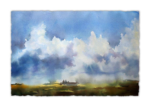 Sky View IV White Modern Wood Framed Art Print with Double Matting by McCreery, Paul