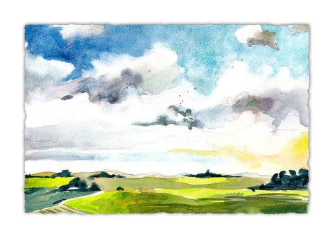 Sky View VI Black Ornate Wood Framed Art Print with Double Matting by McCreery, Paul