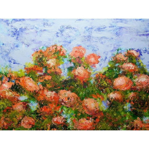 Red Ribbon Roses Gold Ornate Wood Framed Art Print with Double Matting by Friedlander, Allan