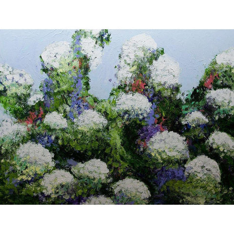 Mums Garden Gold Ornate Wood Framed Art Print with Double Matting by Friedlander, Allan
