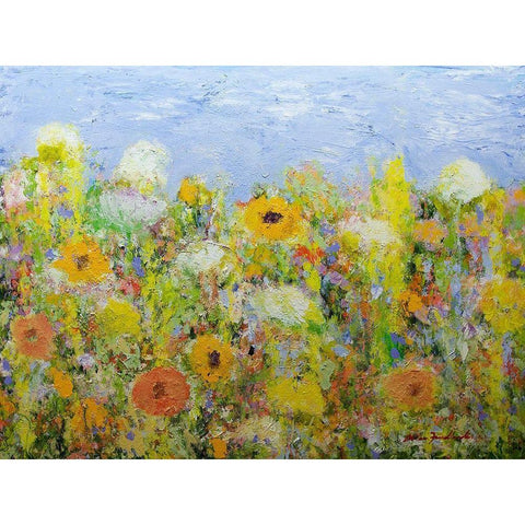 Dandelion Dust Gold Ornate Wood Framed Art Print with Double Matting by Friedlander, Allan