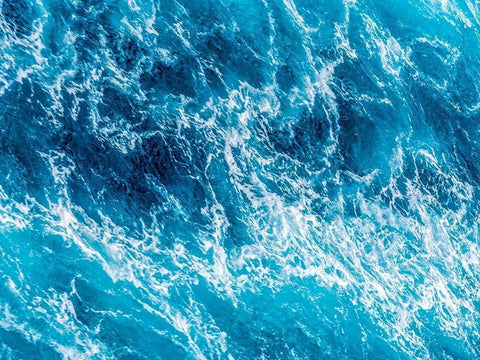 Turbulent Tasman Sea III White Modern Wood Framed Art Print with Double Matting by Bane, Eva