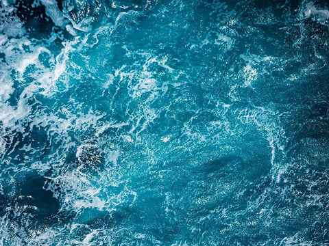 Turbulent Tasman Sea VI White Modern Wood Framed Art Print with Double Matting by Bane, Eva