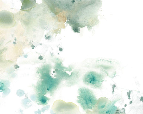 Marble Seafoam I White Modern Wood Framed Art Print with Double Matting by Vess, June Erica